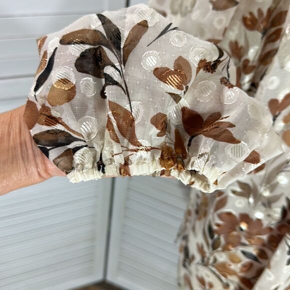 Susan Graver Tunic Shirt Size 4X Sheer Floral NWOT - Picture 6 of 13